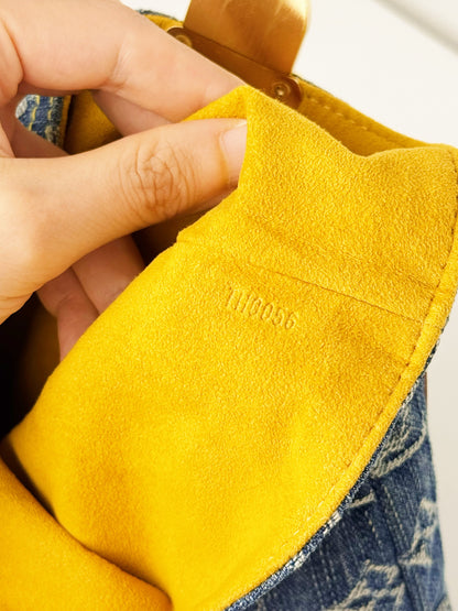 Louis Vuitton Vintage Denim Pochette Plat Clutch Handbag Crossbody Bag
