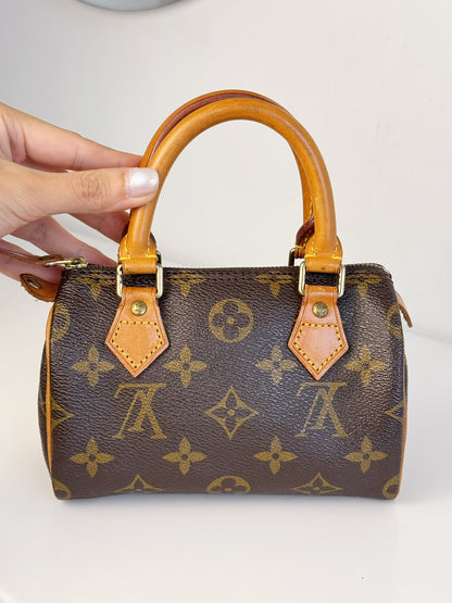 Louis Vuitton Vintage Mini Speedy Handbag Crossbody Bag