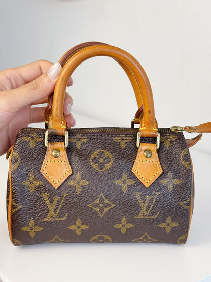 Louis Vuitton Vintage Mini Speedy Handbag Crossbody Bag