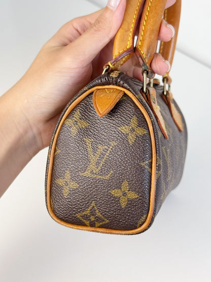 Louis Vuitton Vintage Mini Speedy Handbag Crossbody Bag