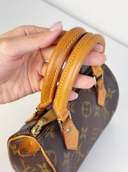 Louis Vuitton Vintage Mini Speedy Handbag Crossbody Bag