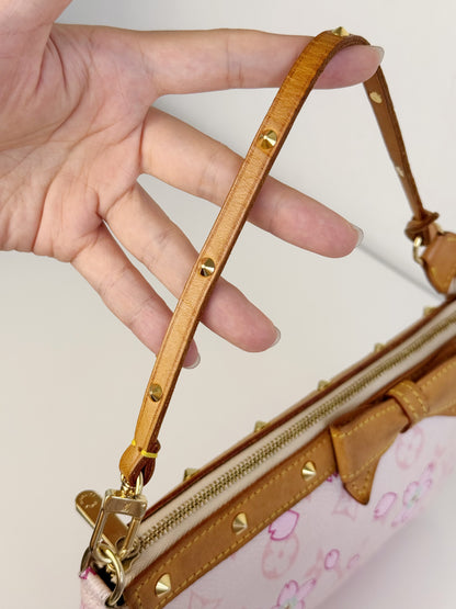 Louis Vuitton Murakami Takashi Limited Edition Cherry Blossom Pochette Accessoires Shoulder Crossbody Bag