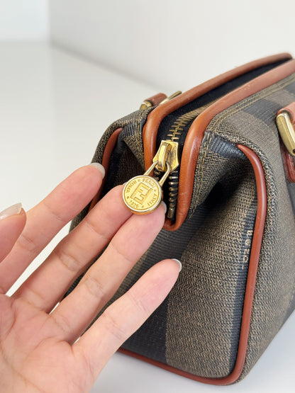 Fendi Vintage Mini Boston Handbag Crossbody Bag