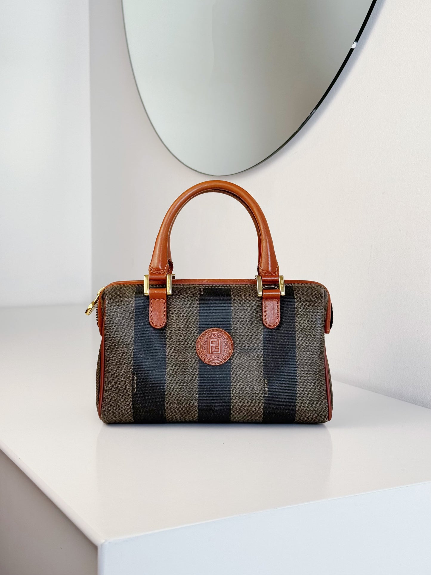 Fendi Vintage Mini Boston Handbag Crossbody Bag