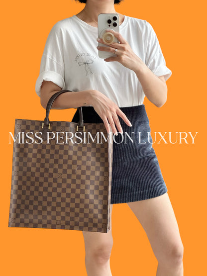 Louis Vuitton Vintage Damier Plat Sac Tote Crossbody Bag