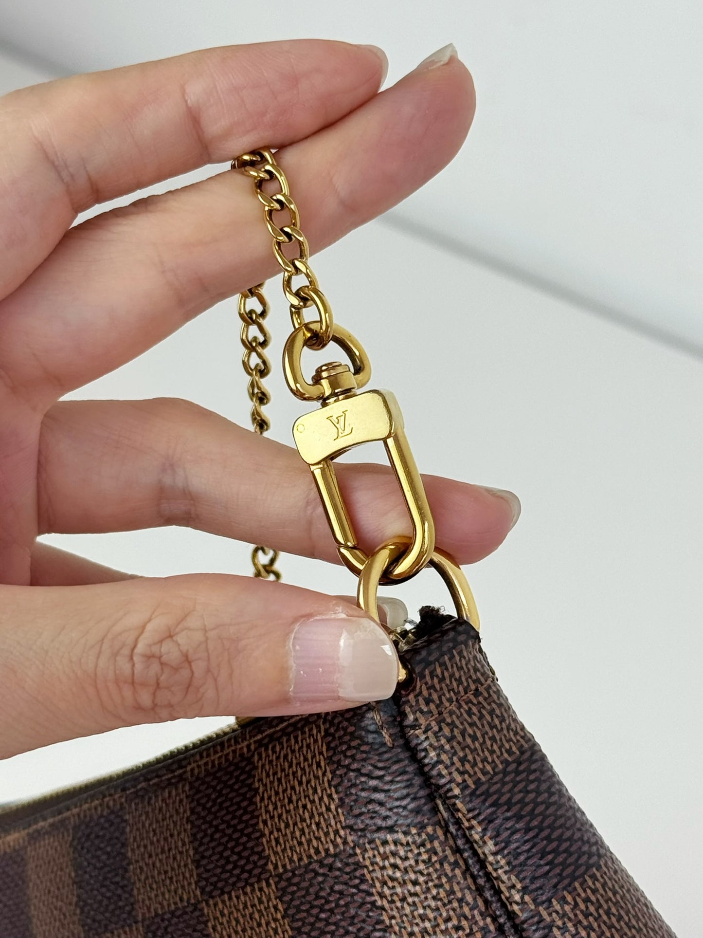 Louis Vuitton Vintage Mini Damier Pochette Accessoires Shoulder Crossbody Bag