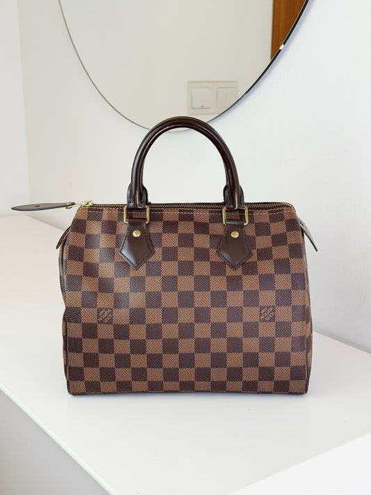 Louis Vuitton Vintage Damier Speedy 25 Handbag Crossbody Bag