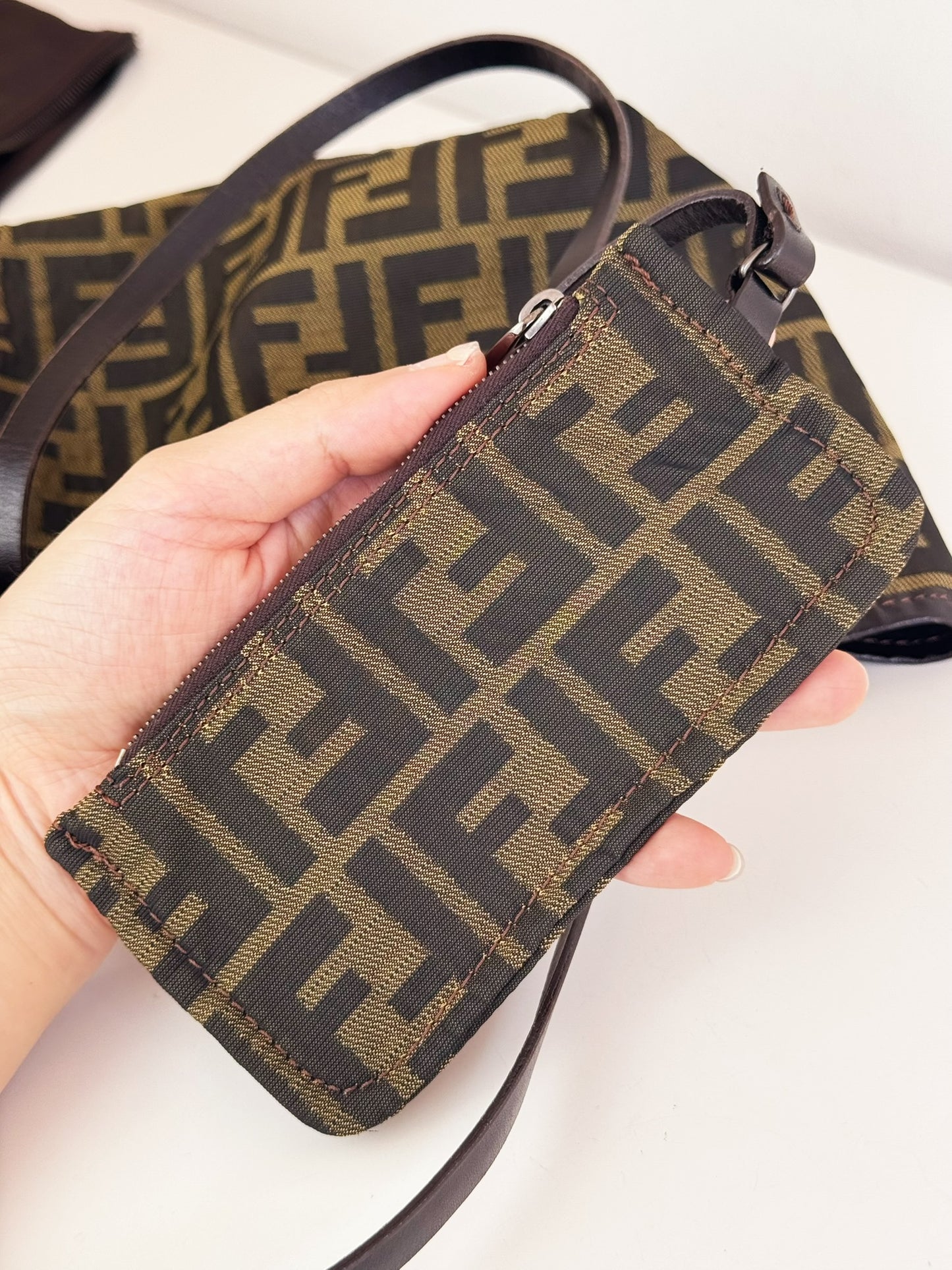 Fendi Vintage Zucca Mini Tote Shoulder Bag
