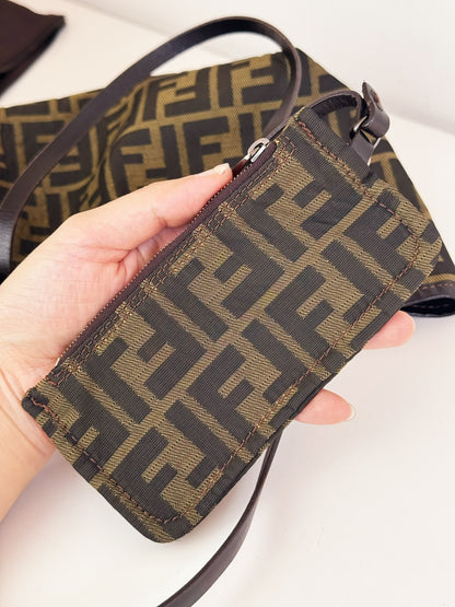 Fendi Vintage Zucca Mini Tote Shoulder Bag