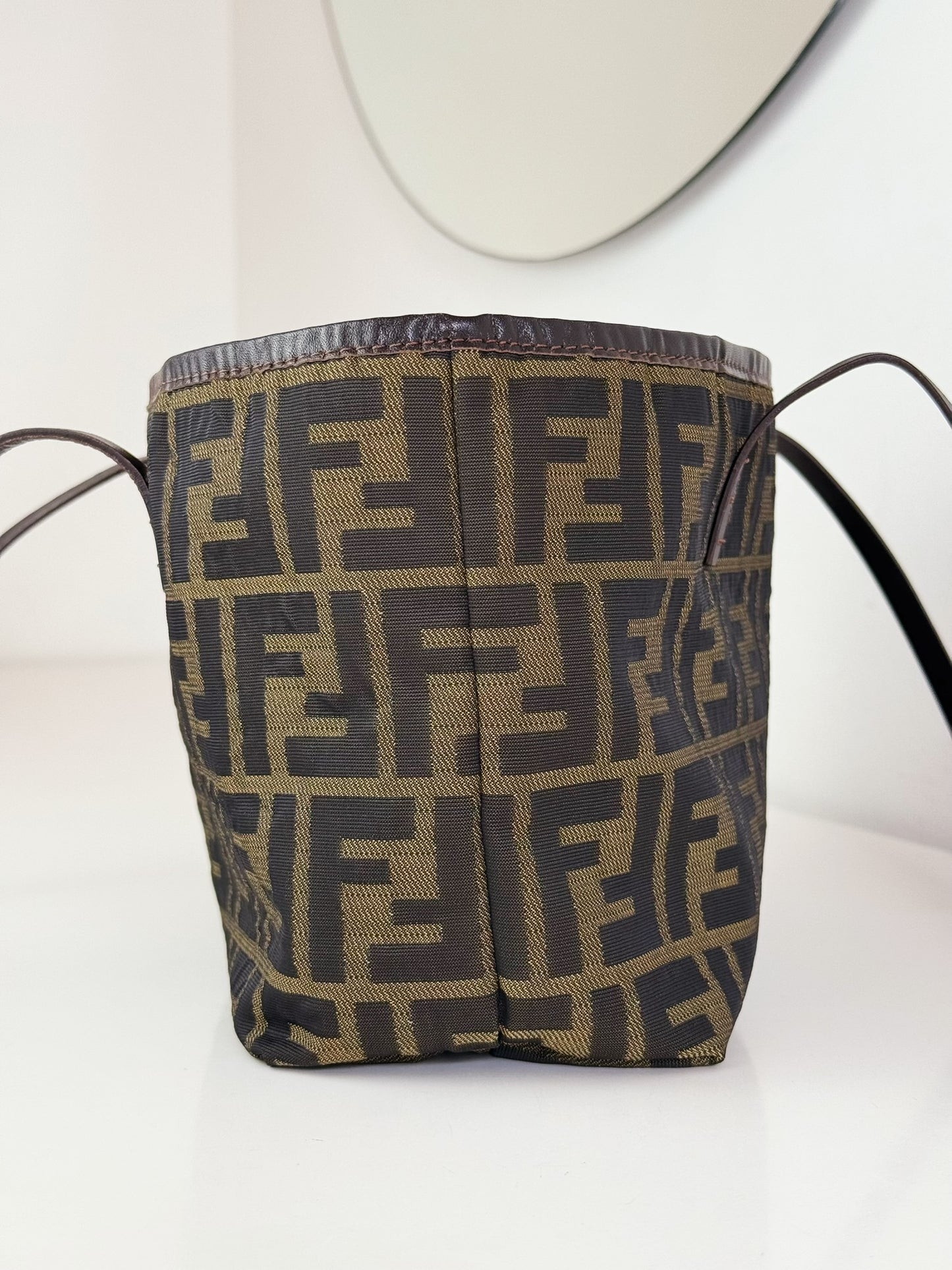 Fendi Vintage Zucca Mini Tote Shoulder Bag