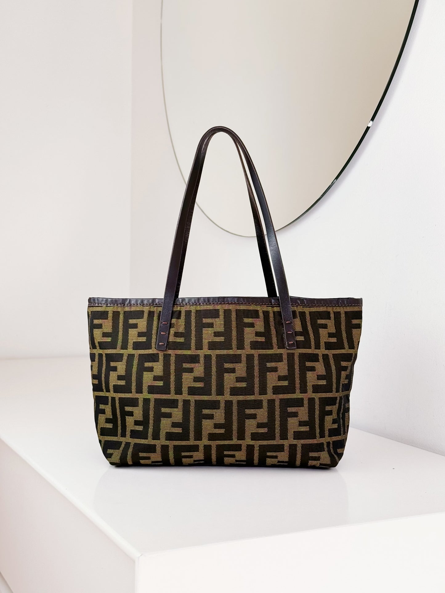 Fendi Vintage Zucca Mini Tote Shoulder Bag