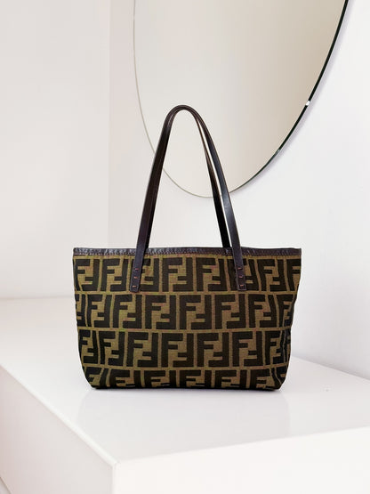 Fendi Vintage Zucca Mini Tote Shoulder Bag