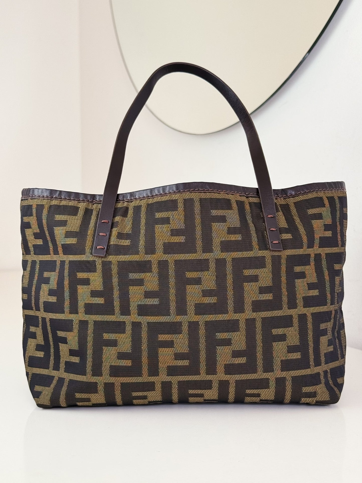 Fendi Vintage Zucca Mini Tote Shoulder Bag