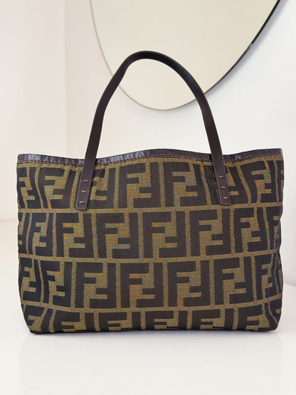 Fendi Vintage Zucca Mini Tote Shoulder Bag