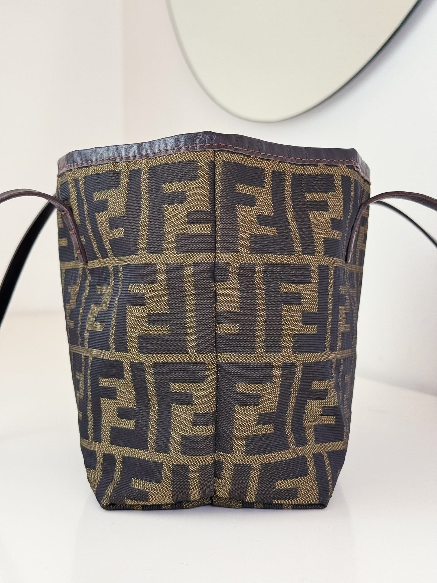 Fendi Vintage Zucca Mini Tote Shoulder Bag