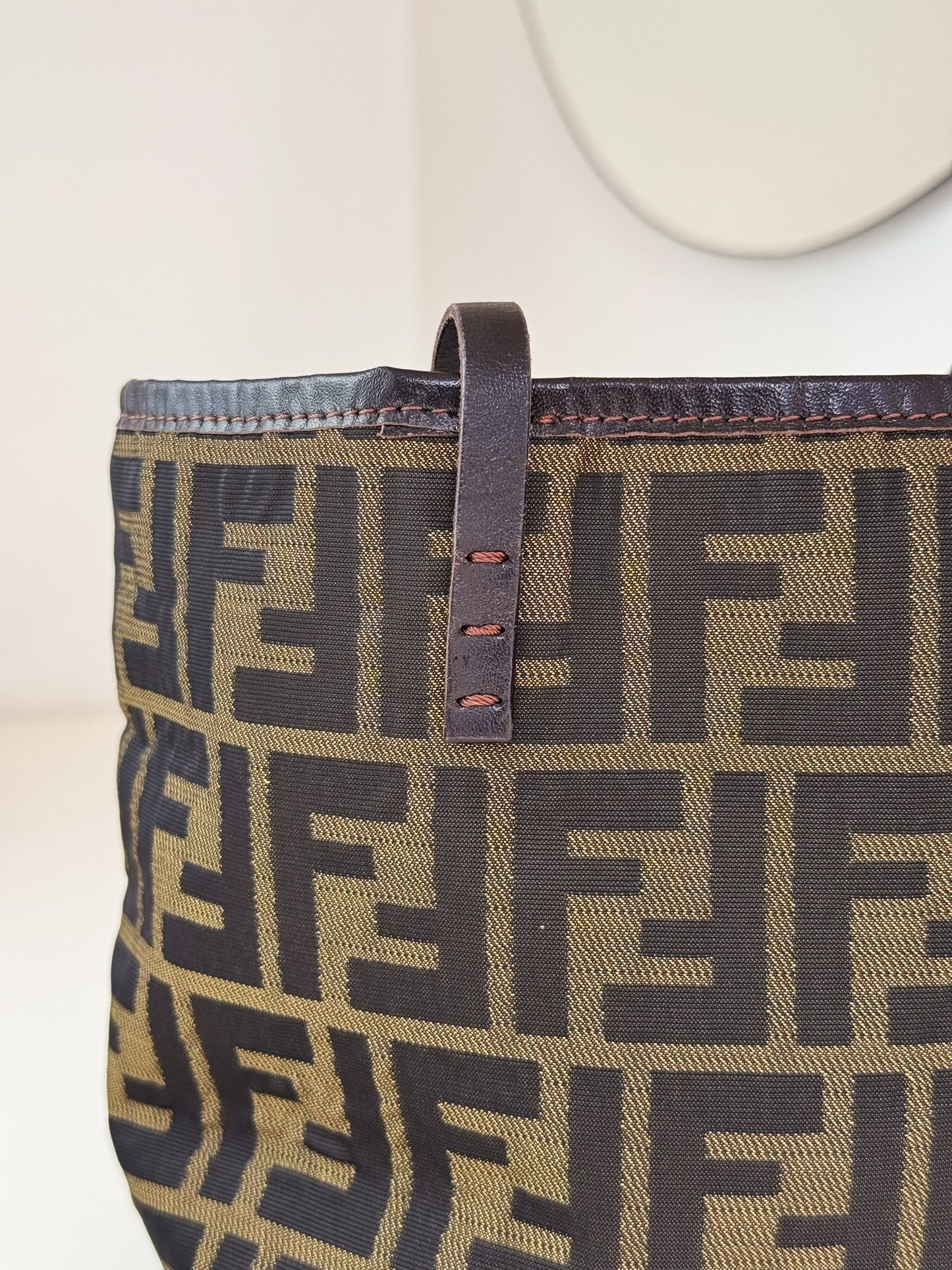 Fendi Vintage Zucca Mini Tote Shoulder Bag