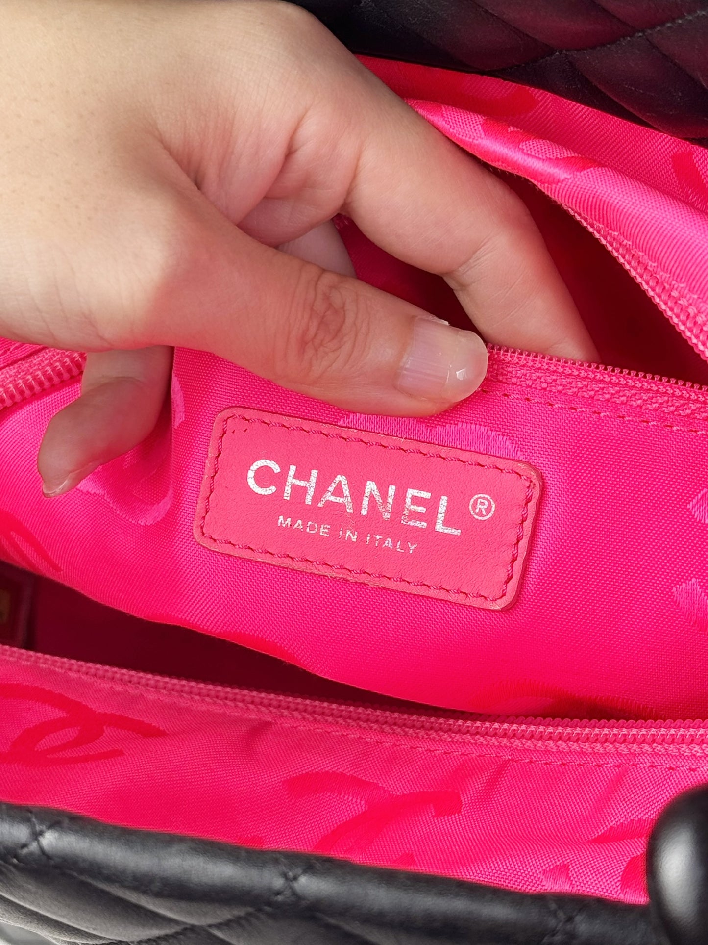 Chanel Vintage Cambon Tote Shoulder Bag