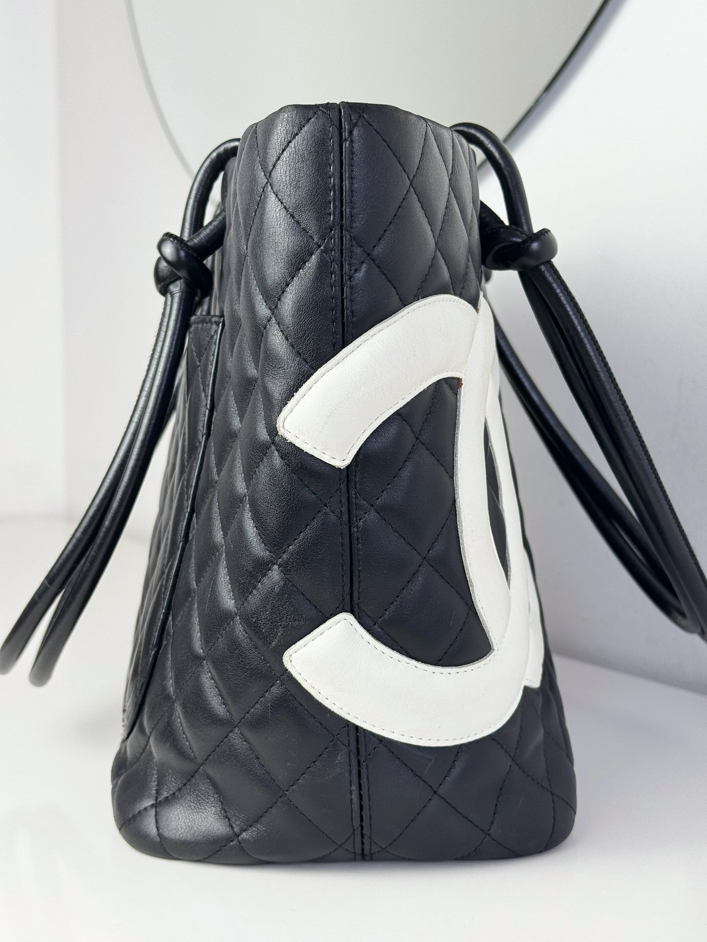 Chanel Vintage Cambon Tote Shoulder Bag