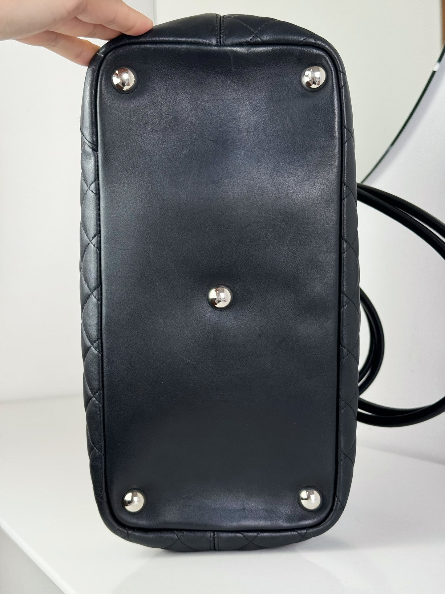 Chanel Vintage Cambon Tote Shoulder Bag
