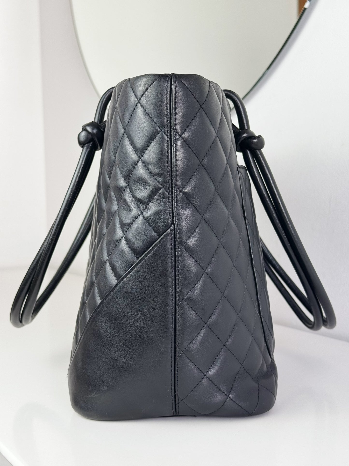 Chanel Vintage Cambon Tote Shoulder Bag