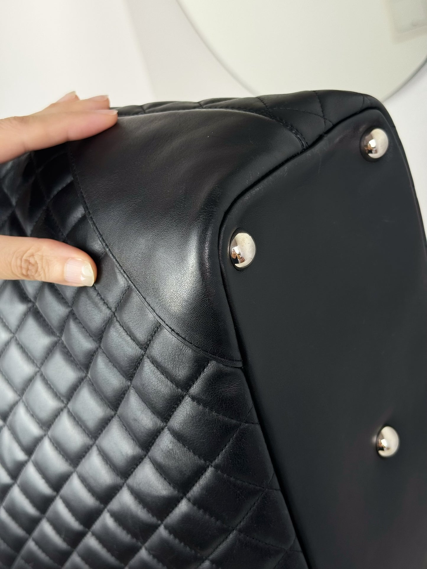 Chanel Vintage Cambon Tote Shoulder Bag