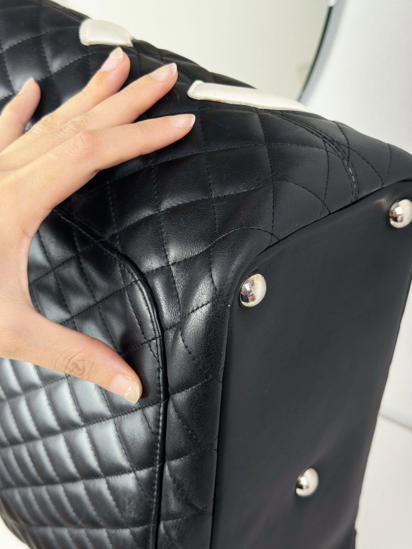 Chanel Vintage Cambon Tote Shoulder Bag