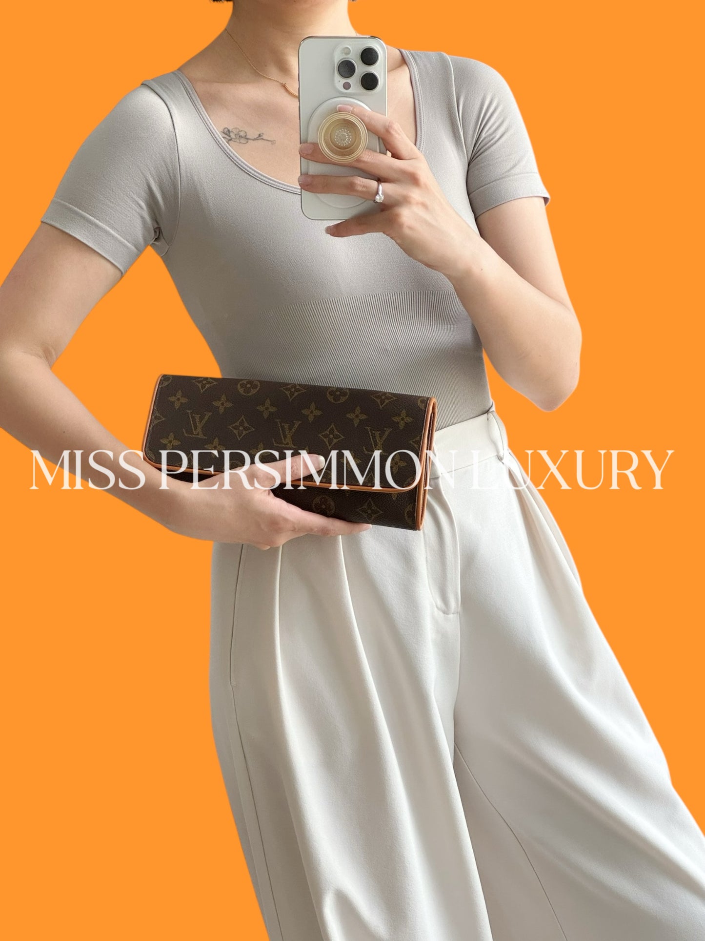 Louis Vuitton Vintage Twin Pochette GM Crossbody Shoulder Bag