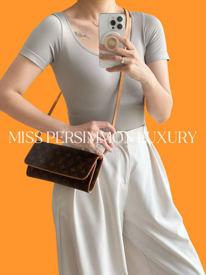 Louis Vuitton Vintage Twin Pochette GM Crossbody Shoulder Bag