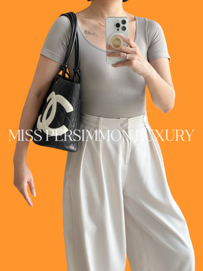 Chanel Vintage Cambon Tote Shoulder Bag