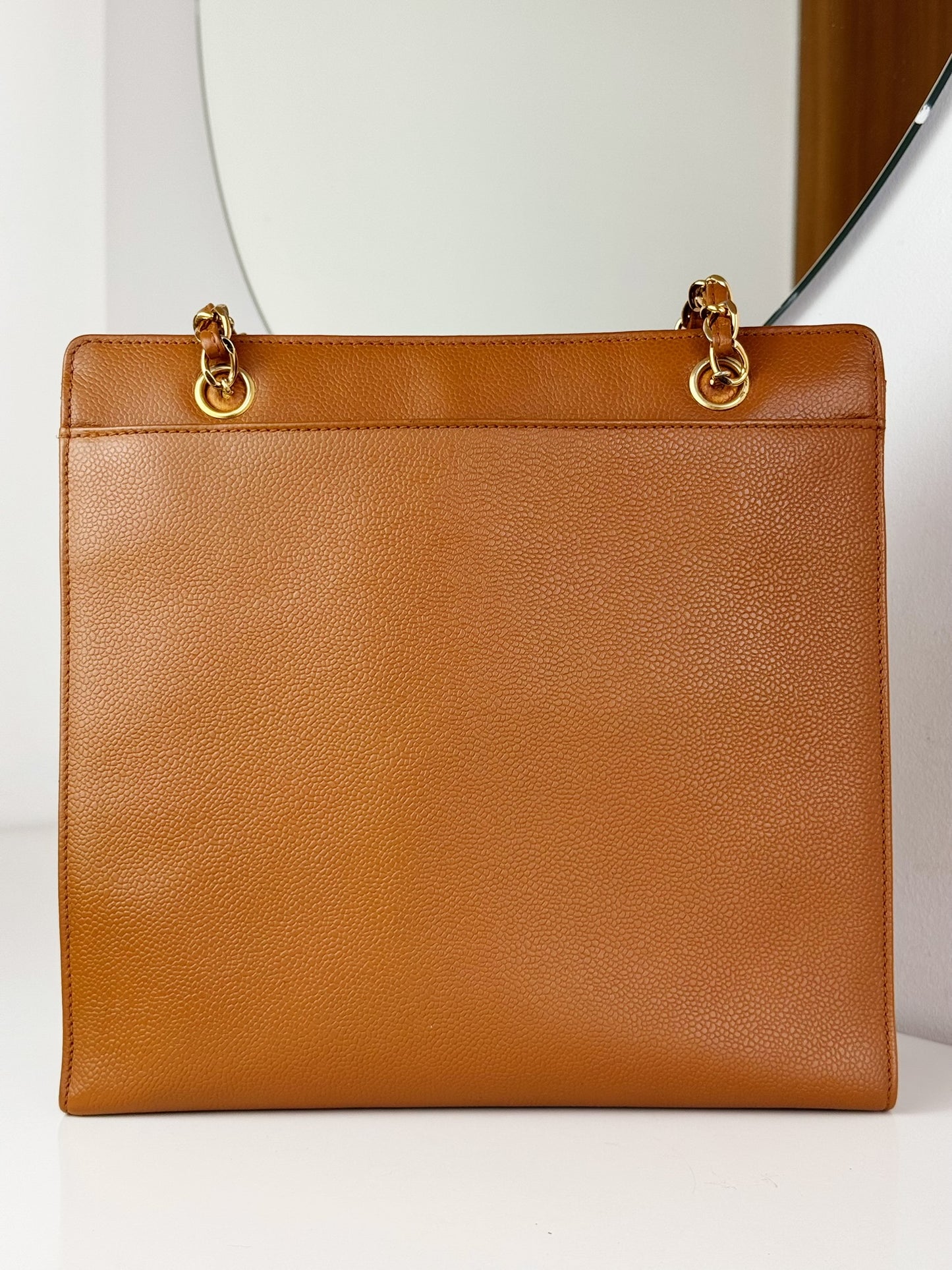 Chanel Vintage Turnlock Cocomark Caviar Chain Shoulder Bag