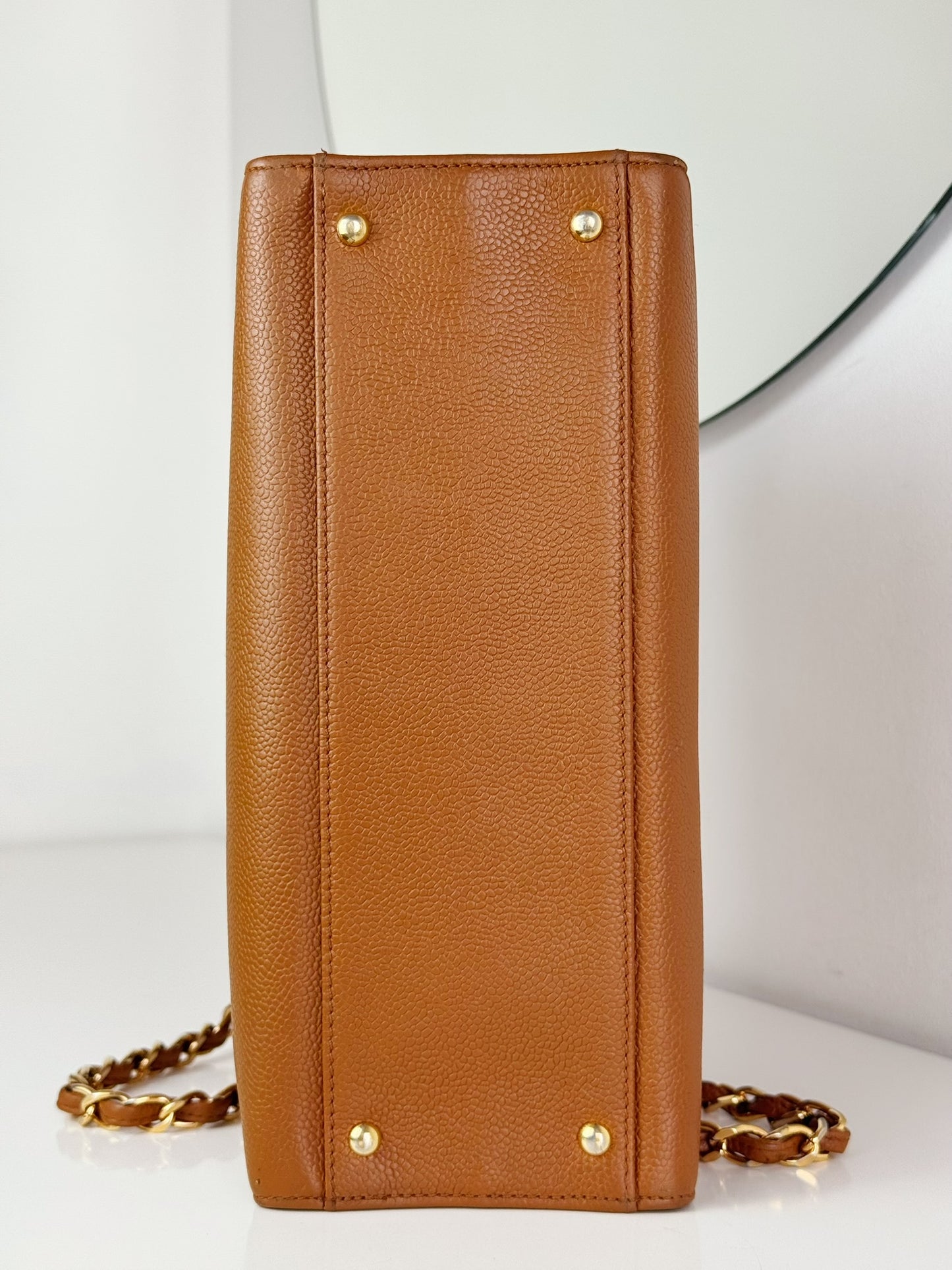 Chanel Vintage Turnlock Cocomark Caviar Chain Shoulder Bag