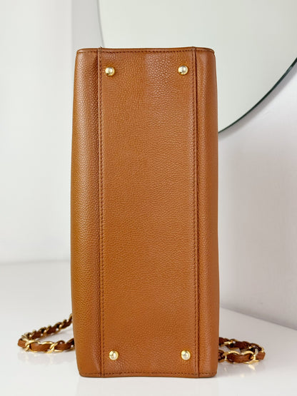 Chanel Vintage Turnlock Cocomark Caviar Chain Shoulder Bag