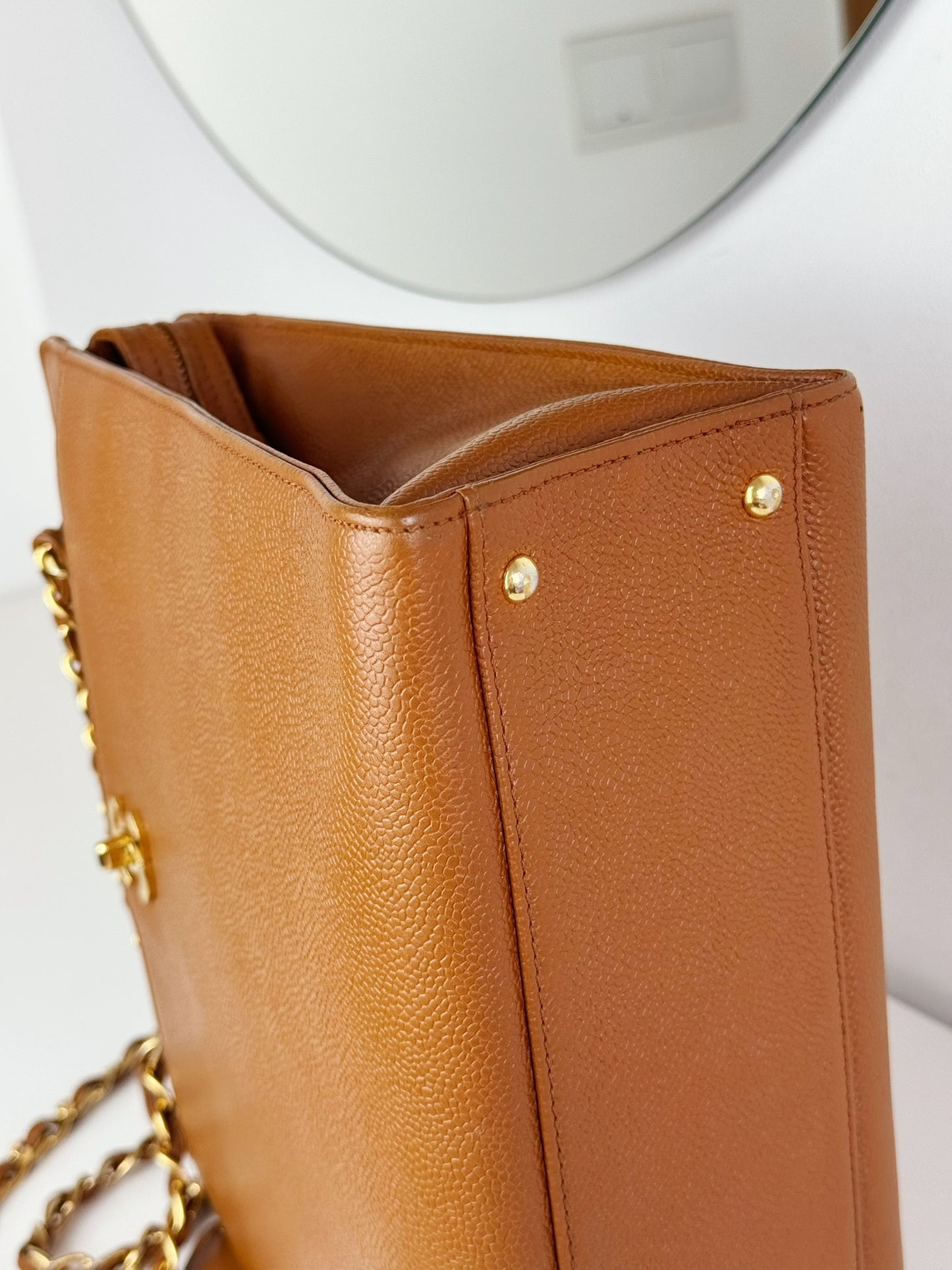Chanel Vintage Turnlock Cocomark Caviar Chain Shoulder Bag