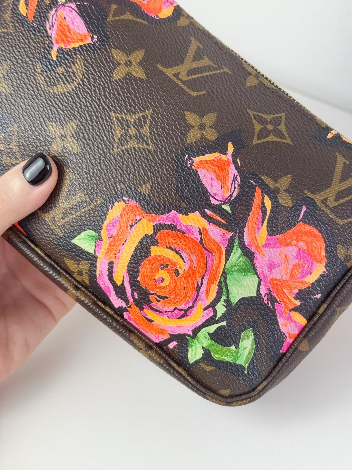 Louis Vuitton Vintage Limited Edition Rose Pochette Accessoires Shoulder Crossbody Bag