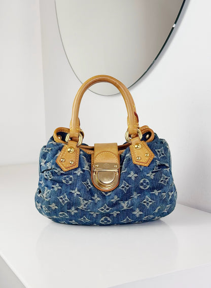 Louis Vuitton Denim Pleaty Handbag