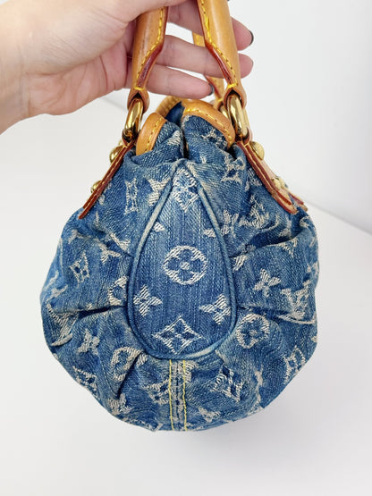 Louis Vuitton Denim Pleaty Handbag