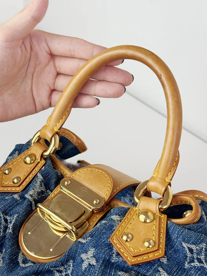 Louis Vuitton Denim Pleaty Handbag