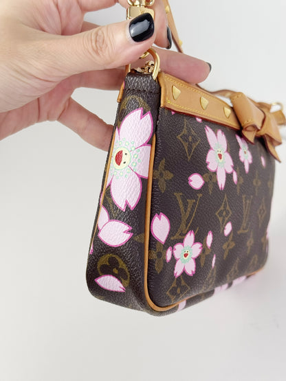 Louis Vuitton Takashi Murakami Sakura Cherry Blossom Pochette Accessoires Shoulder Crossbody Bag