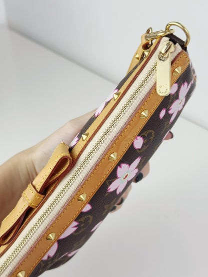 Louis Vuitton Takashi Murakami Sakura Cherry Blossom Pochette Accessoires Shoulder Crossbody Bag