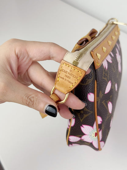 Louis Vuitton Takashi Murakami Sakura Cherry Blossom Pochette Accessoires Shoulder Crossbody Bag