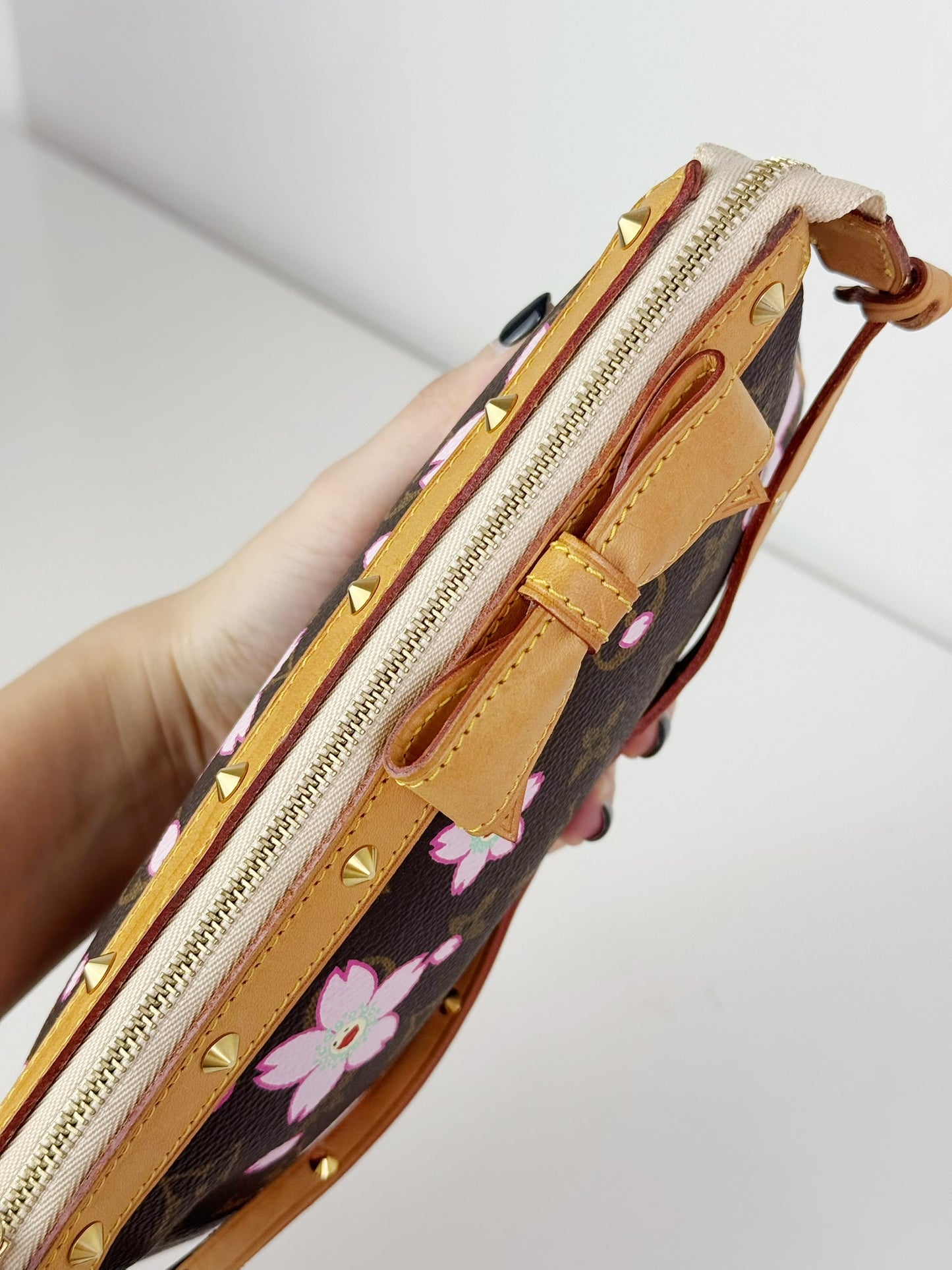Louis Vuitton Takashi Murakami Sakura Cherry Blossom Pochette Accessoires Shoulder Crossbody Bag