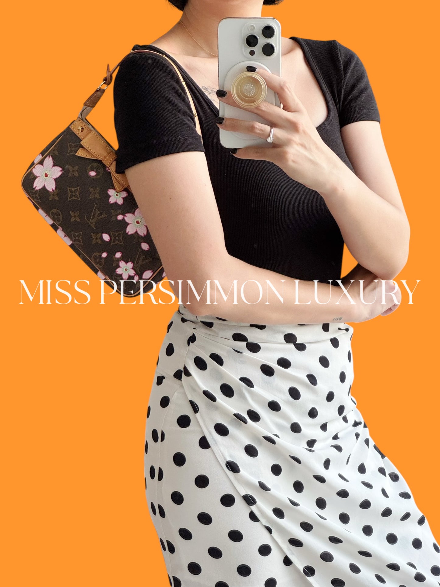 Louis Vuitton Takashi Murakami Sakura Cherry Blossom Pochette Accessoires Shoulder Crossbody Bag