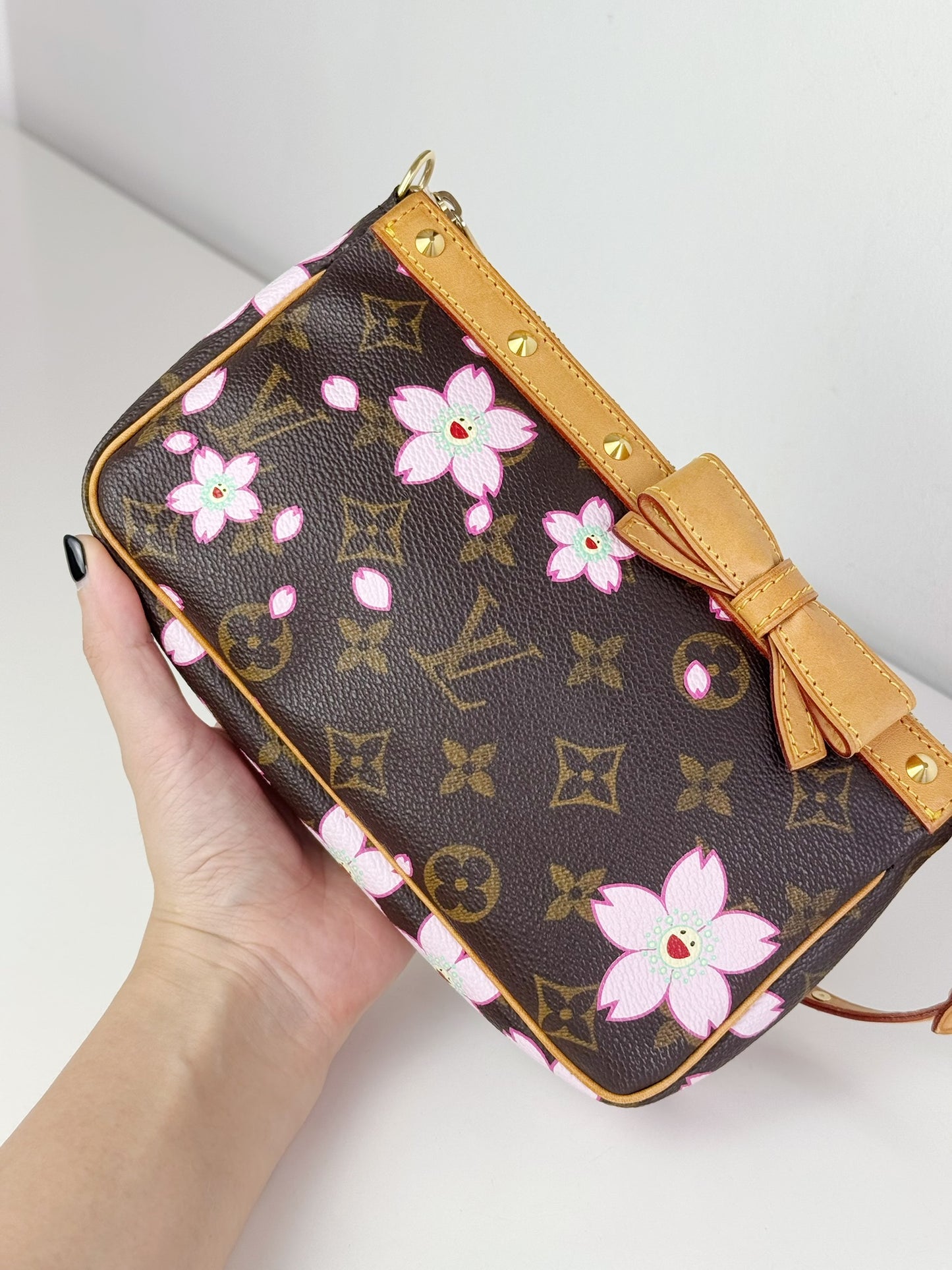 Louis Vuitton Takashi Murakami Sakura Cherry Blossom Pochette Accessoires Shoulder Crossbody Bag