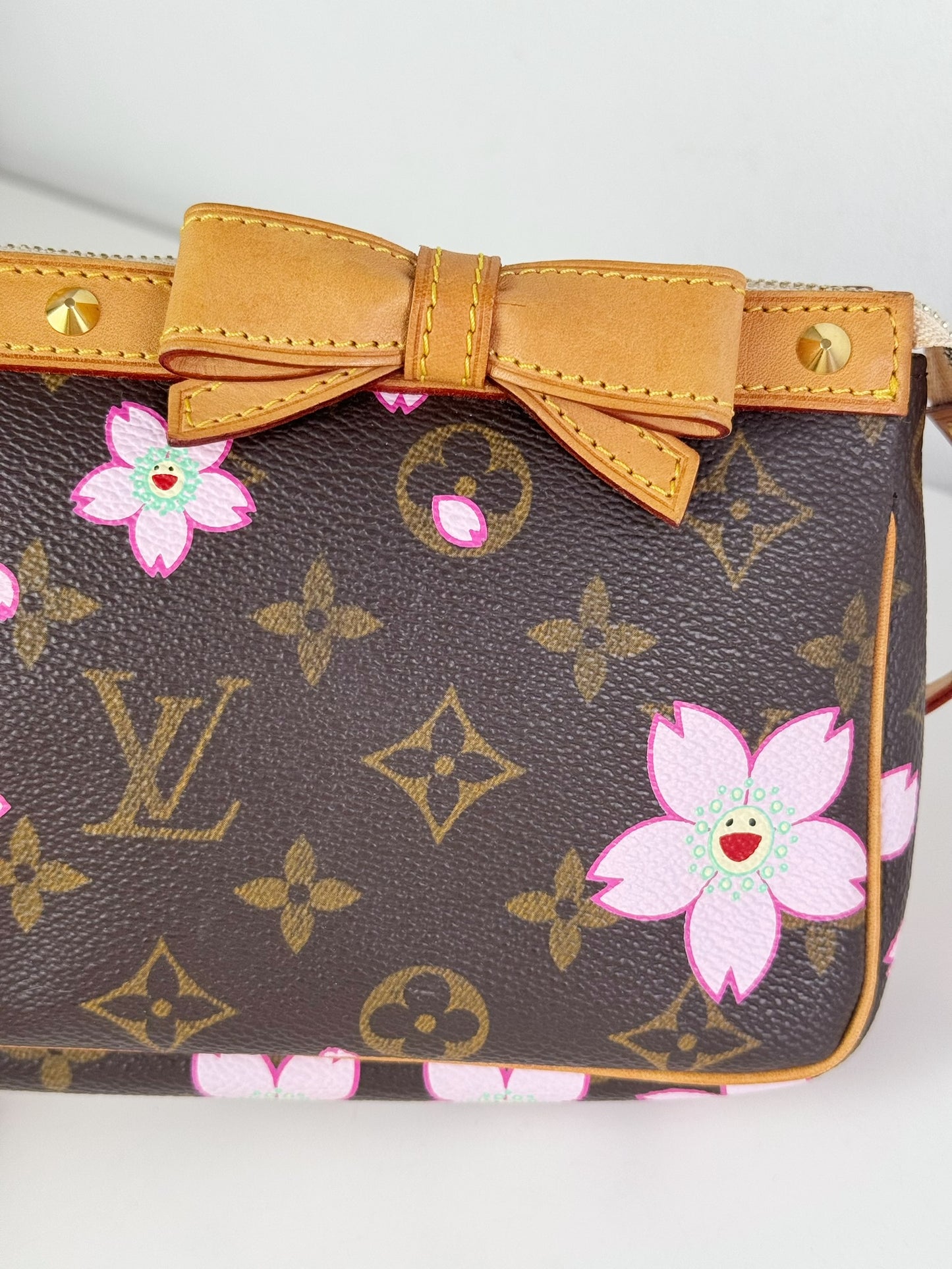 Louis Vuitton Takashi Murakami Sakura Cherry Blossom Pochette Accessoires Shoulder Crossbody Bag