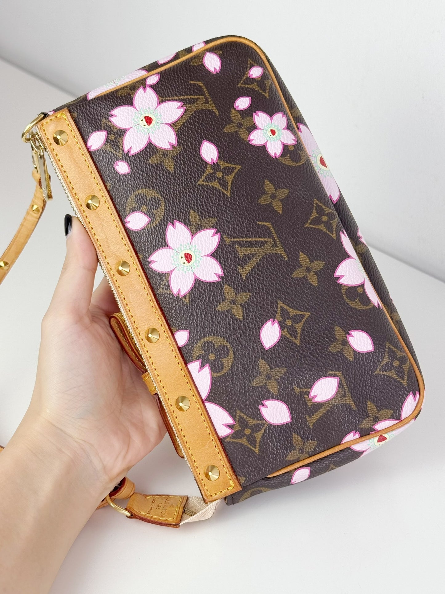 Louis Vuitton Takashi Murakami Sakura Cherry Blossom Pochette Accessoires Shoulder Crossbody Bag