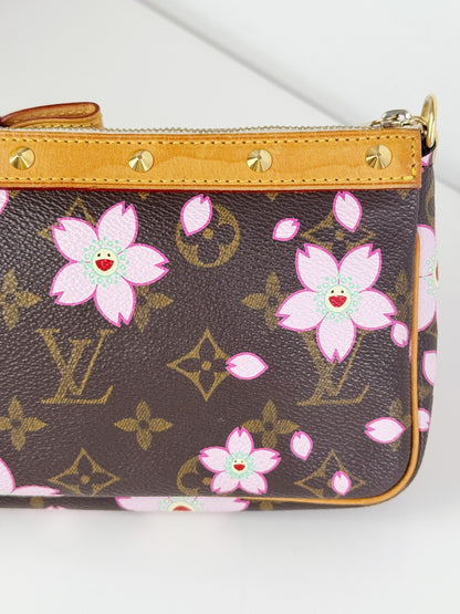 Louis Vuitton Takashi Murakami Sakura Cherry Blossom Pochette Accessoires Shoulder Crossbody Bag