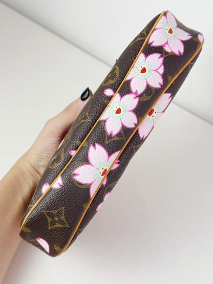Louis Vuitton Takashi Murakami Sakura Cherry Blossom Pochette Accessoires Shoulder Crossbody Bag