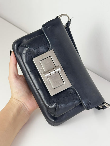 Chanel Vintage Black Chocolate Bar 2.55 Mademoiselle Lock Flap Shoulder Bag