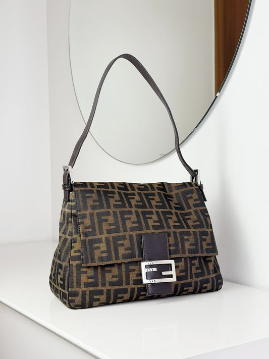 Fendi Vintage Zucca Mamma Baguette Shoulder Bag