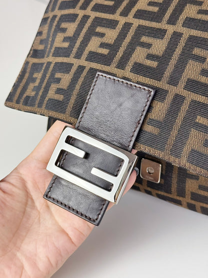 Fendi Vintage Zucca Mamma Baguette Shoulder Bag